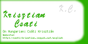 krisztian csati business card