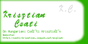 krisztian csati business card